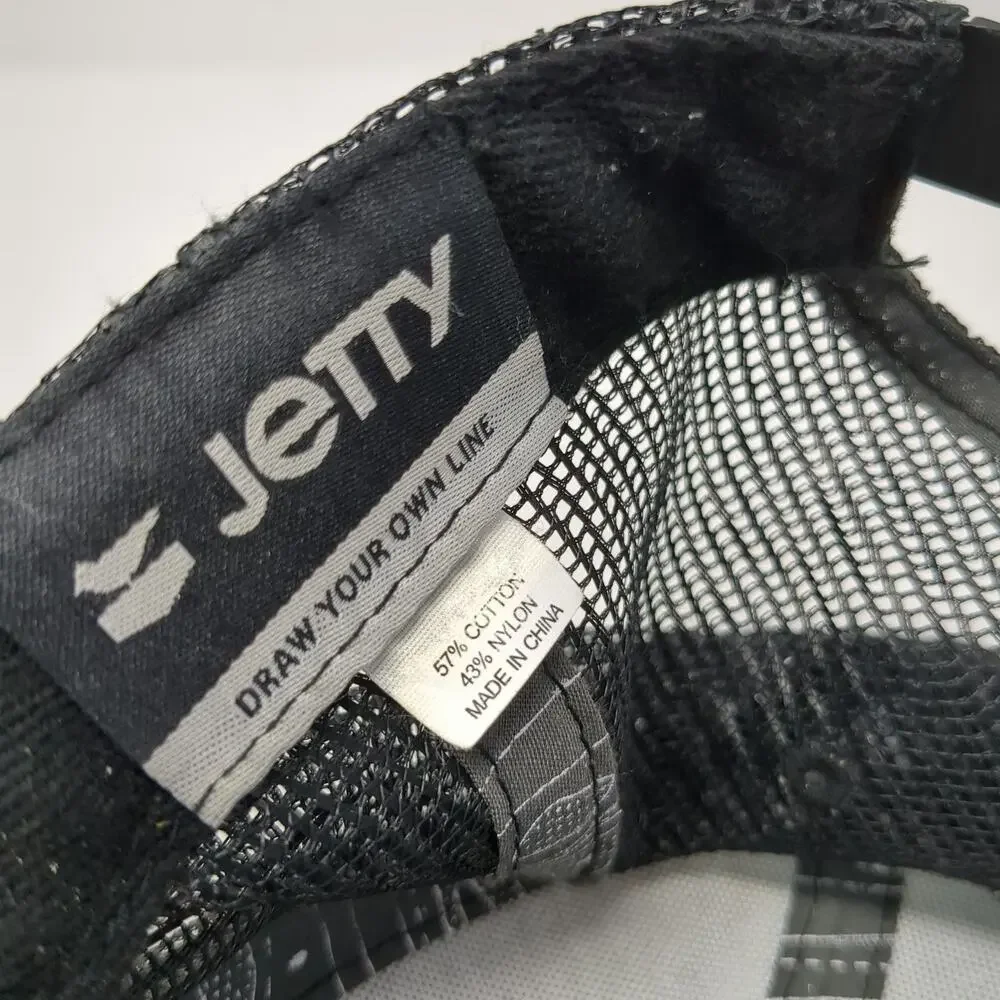 Jetty Trucker Hat Gray One Size Boat Patch Marine Supply Co Snapback Mesh